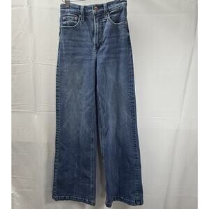 Pistola Gider High Rise Wide Leg Jeans Size 24 Medium Wash Denim
